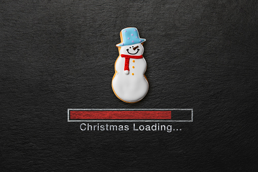 Loading with snowman. Christmas