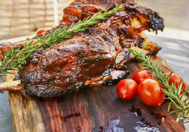 istock Slow smoked lamb meat tenderloin over barbecue 1280105517