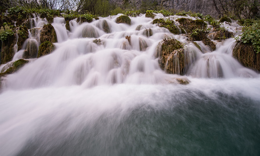 Amazing Nature Landscape in famous Krka National Park of Croatia with its wonderful waterfalls