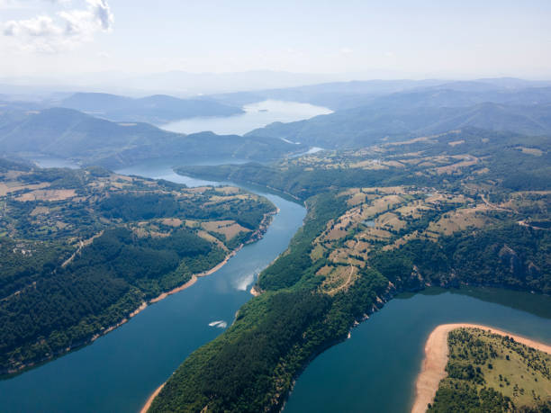 istock Aerial view of Arda River meander, Bulgaria 1280111250