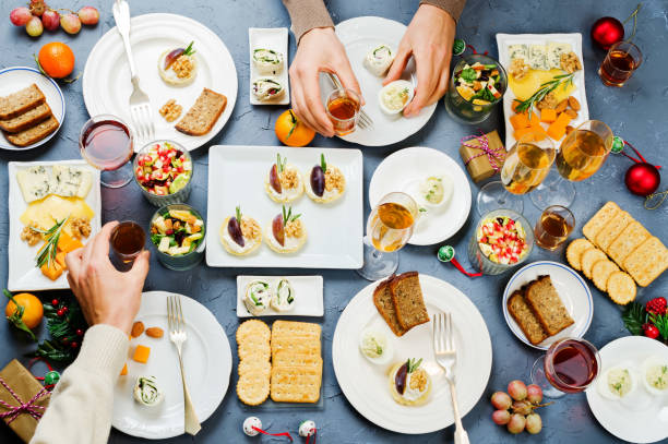 istock Christmas appetizer celebration family and friendship concept 1280111323