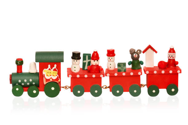 istock Christmas Toy Train Isolated Over White Background.Copy space for text 1280112465