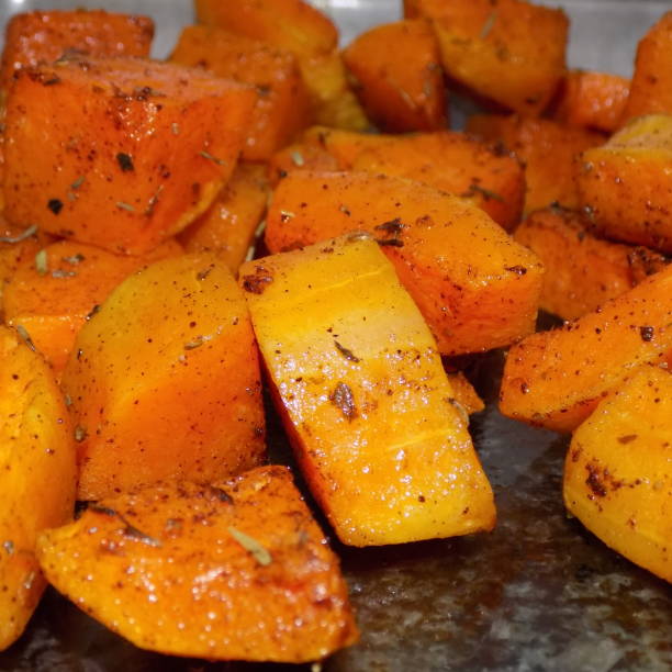 Roasted Butternut seasoned with cinnamon and rosemary