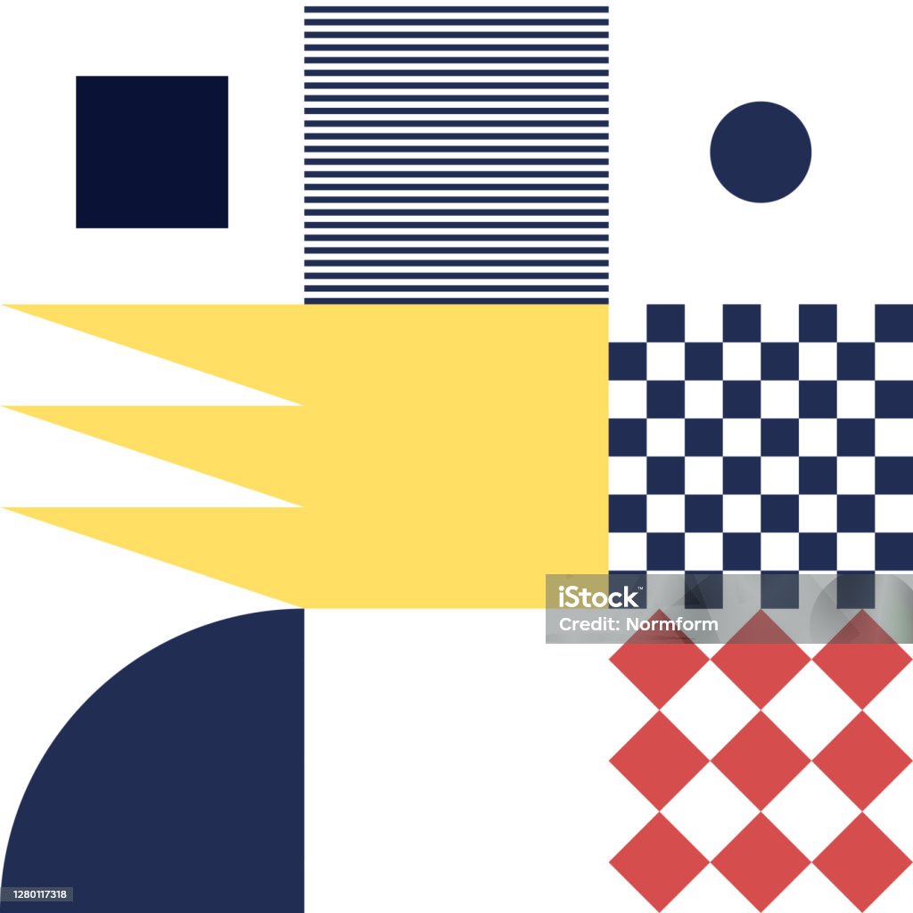 Designs Using Basic Shapes Simple Geometric Pattern Design With Basic Geometry Forms Stock ...