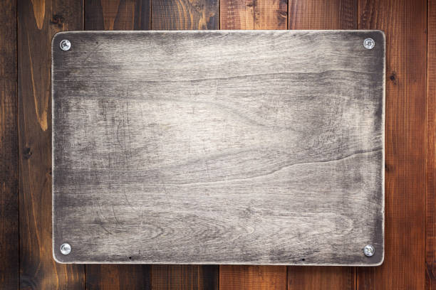 istock aged wooden signboard or nameplate 1280122567