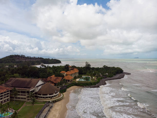 istock Scenic aerial view of Damai Beach 1280122977