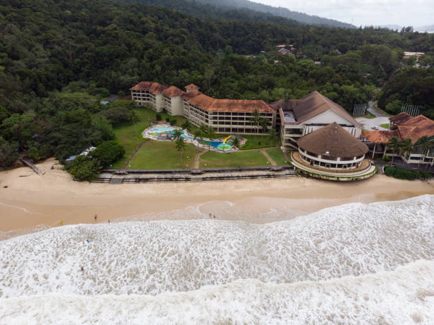 istock Scenic aerial view of Damai Beach 1280122983
