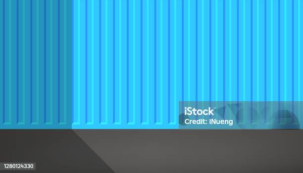 Container Shadow Blue Cargo Container With Shadow Background Product Display With Copy ...