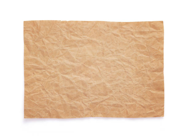 istock wrinkled paper at wooden plank wall or table 1280125643