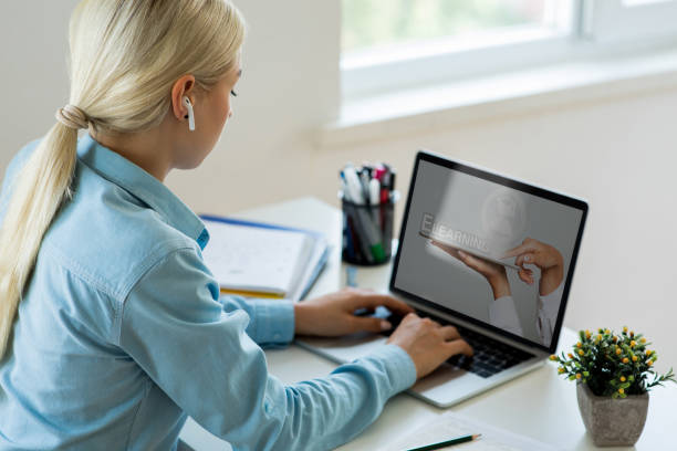 istock Young women during pandemic isolation learning at home 1280131371