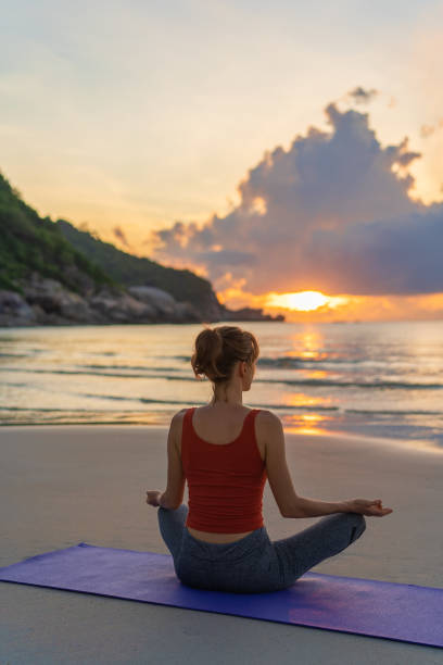 istock Woman practices yoga. 1280131778