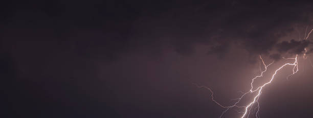 istock Picture of a flash in the night sky with glowing clouds 1280133263