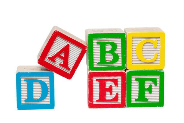 istock Wooden alphabet blocks isolated on white background. High quality photo 1280133468