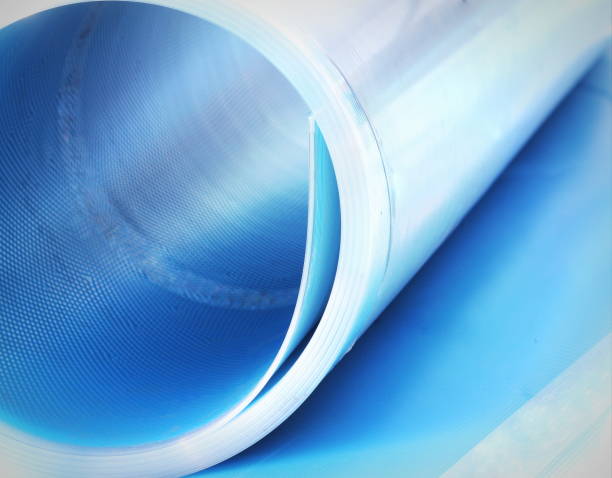 istock Polycarbonate with flat smooth texture . Plastic material used in construction of greenhouses or light buildings . Acrylic wall that protect form bad and extreme weather 1280133598