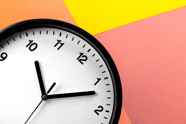 istock Wall Clock on color background. High quality photo 1280133903