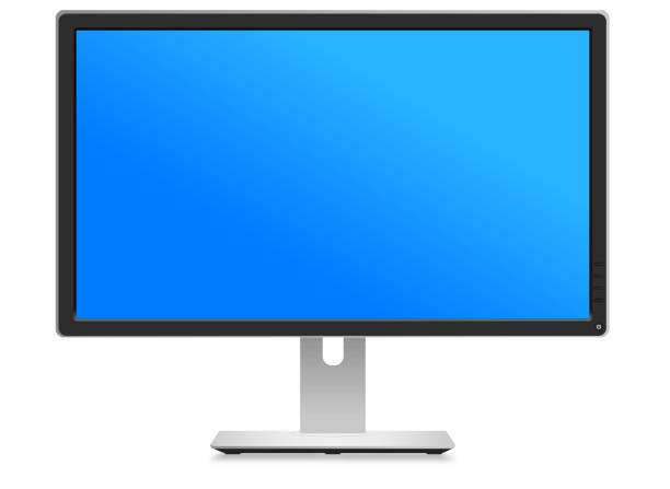 Wide Monitor vector art illustration