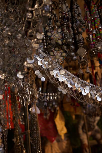 istock Silver jewellery in a market 1280141889