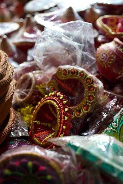 istock Diwali decorative objects in a market 1280141893