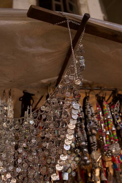istock Silver jewellery in a market 1280141917