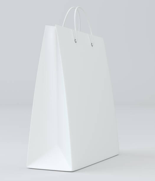 istock Empty Shopping Bag on studio rendering for advertising and branding. 3d illustration. 1280146043