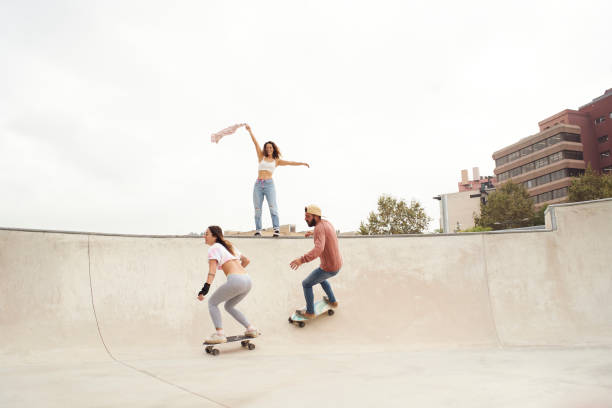 istock Young people having great time at the skate park 1280151985