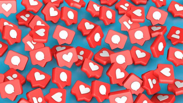 istock Kiev, Ukraine - October 14, 2020: Lots of Instagram likes. 3d render 1280157434