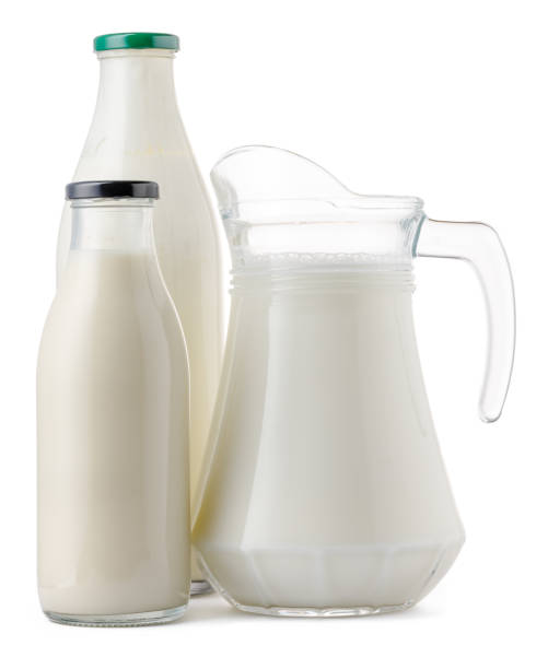 istock Glassware full of fresh milk isolated on white 1280160981