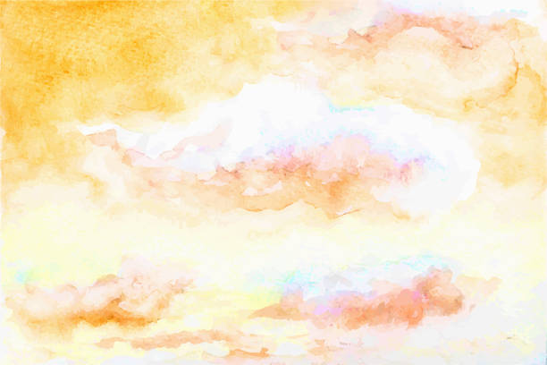 Sky And Clouds Abstract Watercolor Background Stock Illustration - Download  Image Now - Watercolor Painting, Cloud - Sky, Cloudscape - iStock