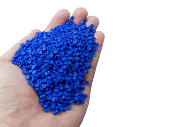 istock Close-up of plastic polymer granules. hand hold Polymer pellets. polymer plastic. compound polymer. 1280168710