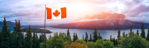 Canadian National Flag in nature
