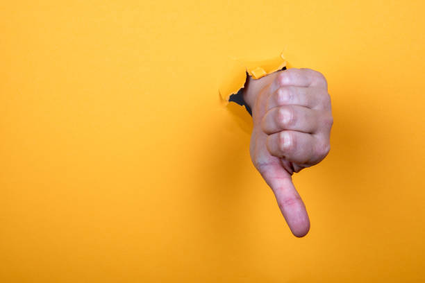 istock Thumb down. Social networks, customer satisfaction and business concept 1280175092
