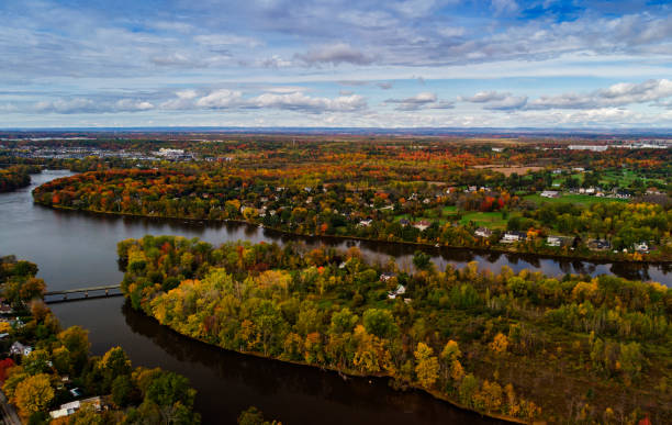istock Canadian autumn, aerial view 1280176169