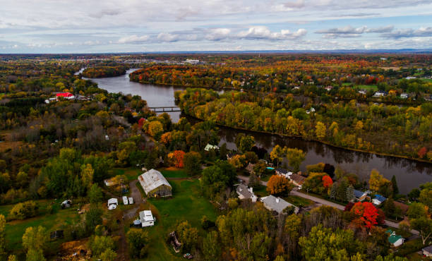 istock Canadian autumn, aerial view 1280176199