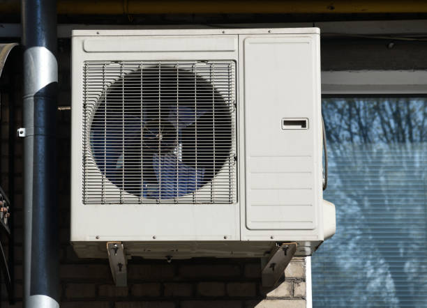 istock Air conditioning system on the wall of the building. 1280177898