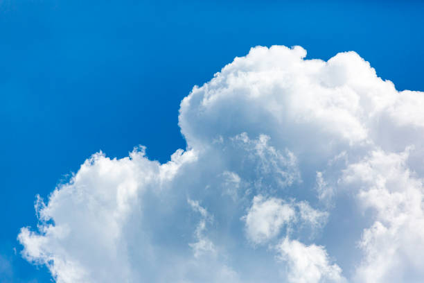 istock Image of a partly cloudy and partly clear sky during the day 1280178522