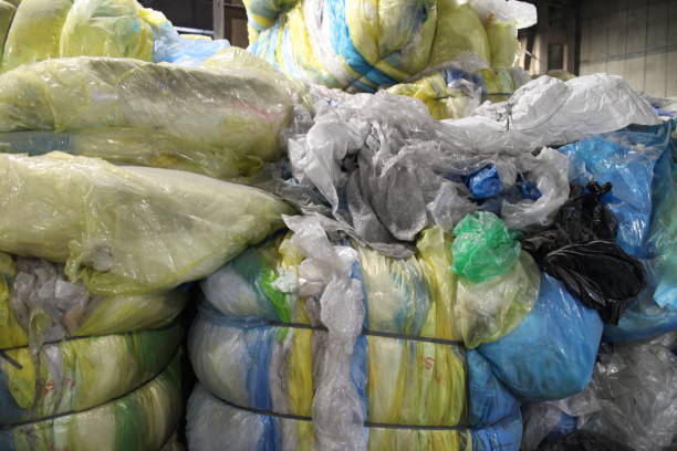 istock Waste recycling prepared polyethylene film 1280179372