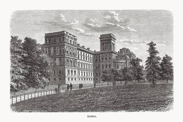 istock Foreign Office, London, England, wood engraving, published in 1893 1280181527