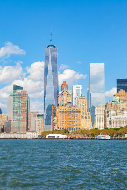 New york tilted views New york a sunny day liberty tower stock pictures, royalty-free photos & images