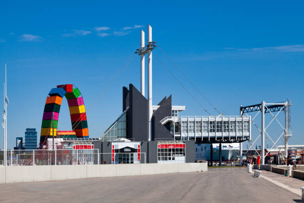 Le Havre, France - August 05 2020: The Port Center is a place of education, interpretation and meetings allowing all audiences to discover the port and industrial environment in all its diversity.