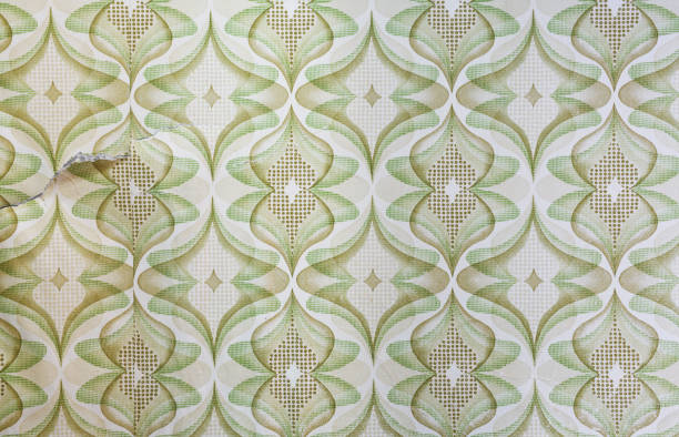 abstract vintage background with circles on old retro paper texture