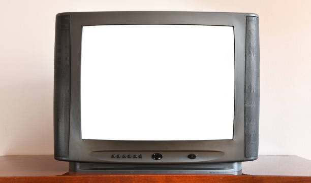 istock Old tv on isolated. Retro technology concept. Blank screen for text. 1280185931