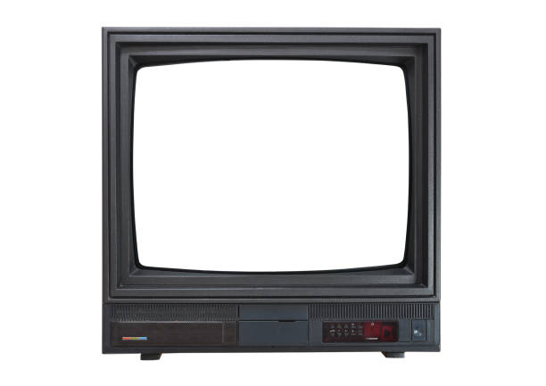 istock Old tv on isolated. Retro technology concept. Blank screen for text. 1280188106