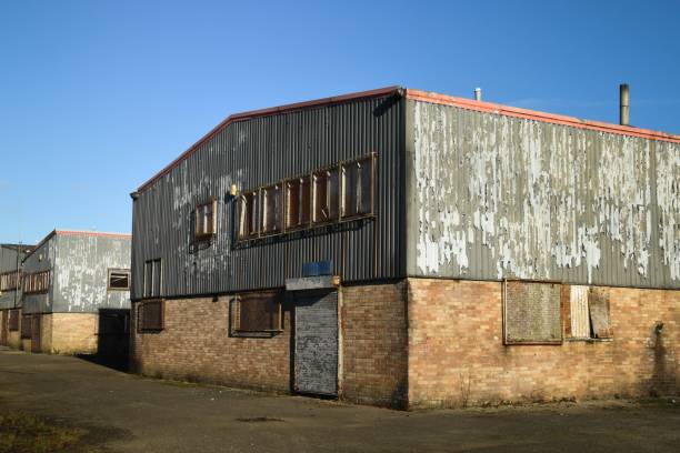 istock Empty factory unit on an industrial estate 1280190039