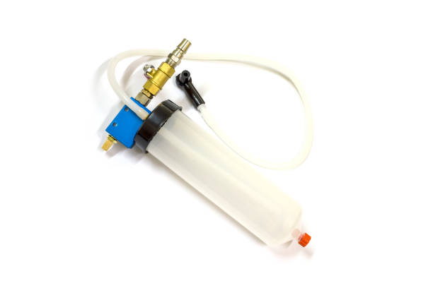 istock Special tool for suction oil on white background, Isolated, Car service. 1280190120