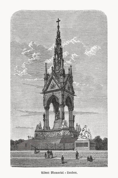istock Albert Memorial, Kensington Gardens, London, England, wood engraving, published 1893 1280191972