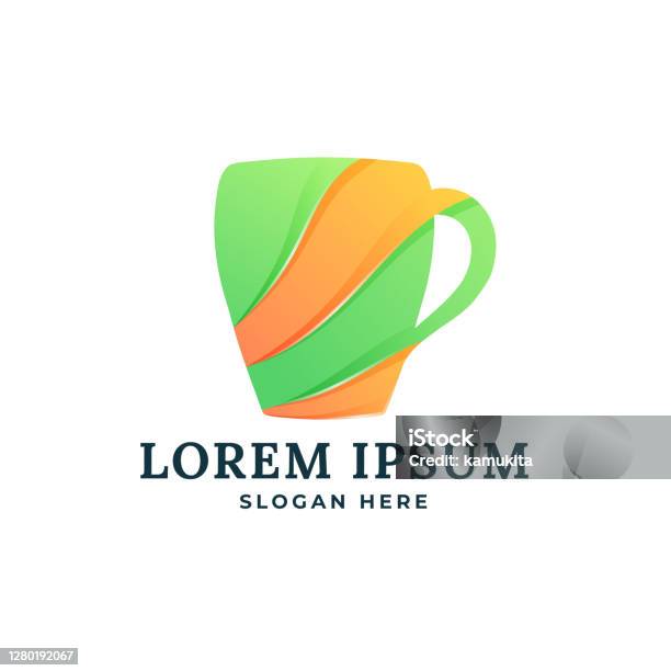 Cup Logo Example Colorful Cup Logo Design Template Stock Illustration - Download Image ...