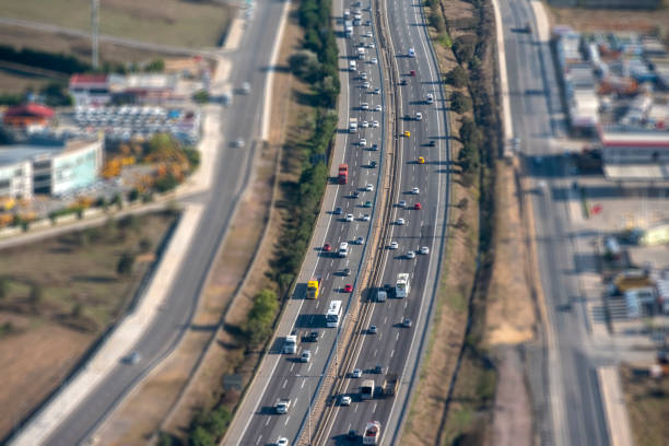 istock Tilt Shift Image Of Highway Traffic, Istanbul, Turkey 1280192095