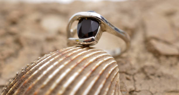 istock image of cheap used ring bijouterie on sea shell 1280192546