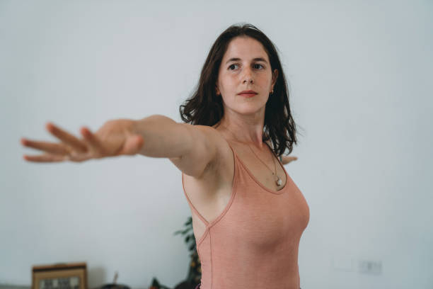 istock Millennial woman is practicing yoga 1280193729