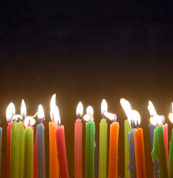 istock Close-up on colorful burning candles 1280205060